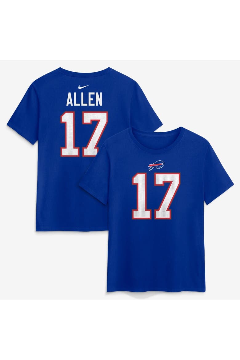 Women's Nike Josh Allen Royal Buffalo Bills Player Name & Number T-Shirt, Alternate, color, Royal