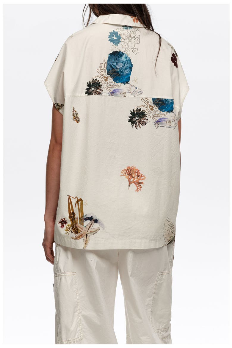 Seabed Cotton Cape Shirt, Alternate, color, SEABED OFF WHITE