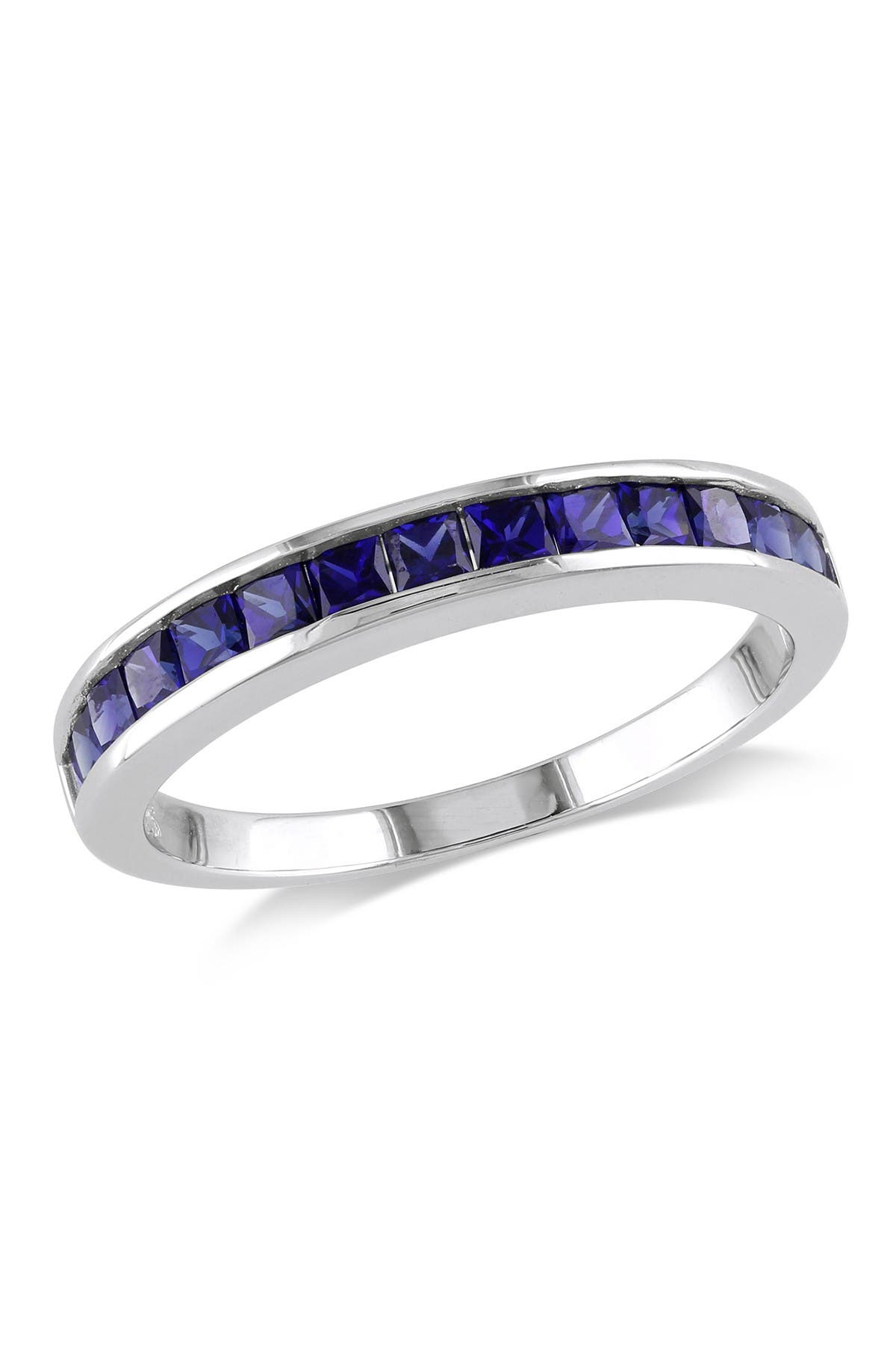 DELMAR Created Blue Sapphire Eternity Ring