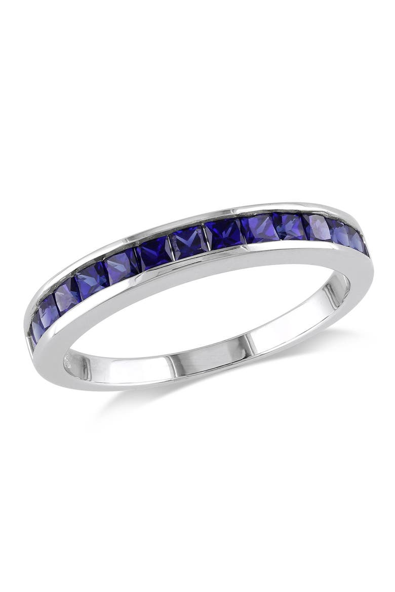 Created Blue Sapphire Eternity Ring, Main, color, BLUE