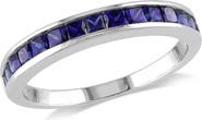 DELMAR Created Blue Sapphire Eternity Ring