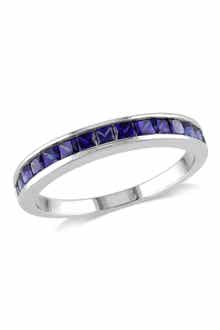 DELMAR Created Blue Sapphire Eternity Ring