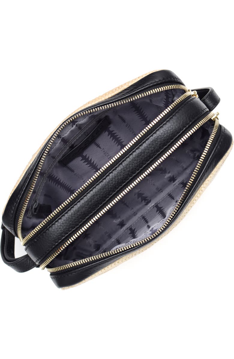 Thacker Shay Camera Woven Crossbody Bag, Alternate, color, Natural/ Black