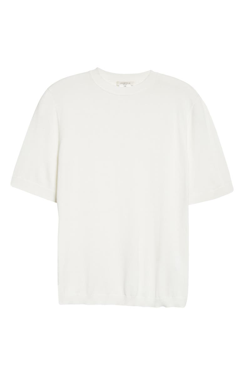 Lafayette 148 New York Short Sleeve Sweater, Alternate, color, Cloud