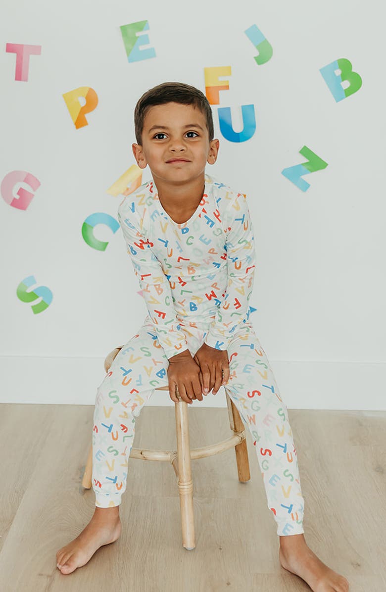 Copper Pearl Kids' Webster Fitted Long Sleeve Two-Piece Pajamas, Alternate, color, Webster