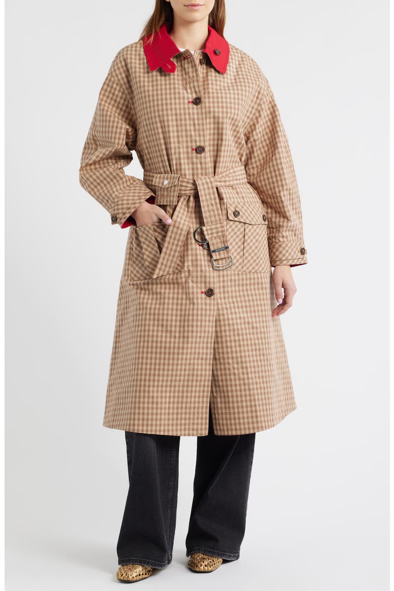 Anja Reversible Trench Coat, Main, color, TAN