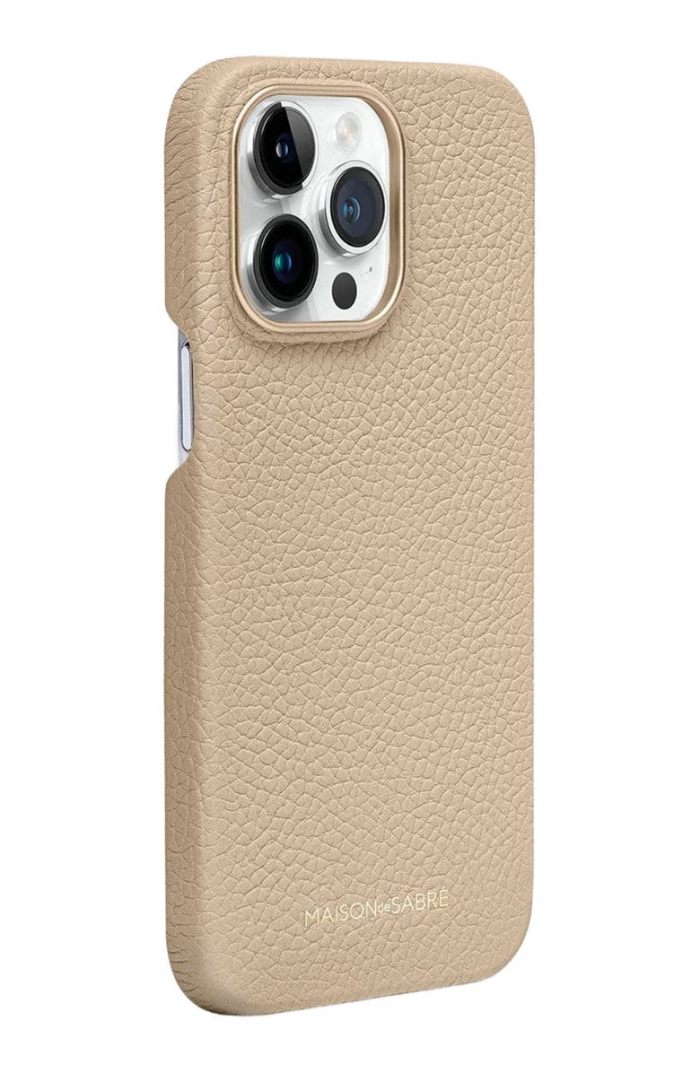 MAISON de SABRÉ Leather Phone Case, Alternate, color, Saharan Nude
