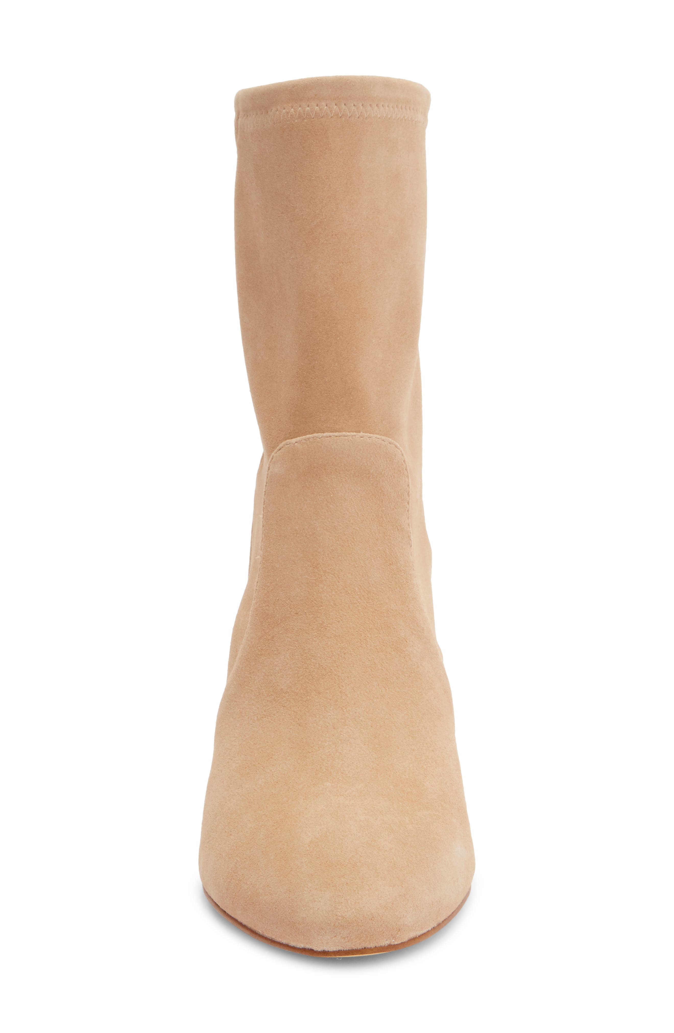 Stuart Weitzman Ariana Sock Bootie, Alternate, color, Natural Suede