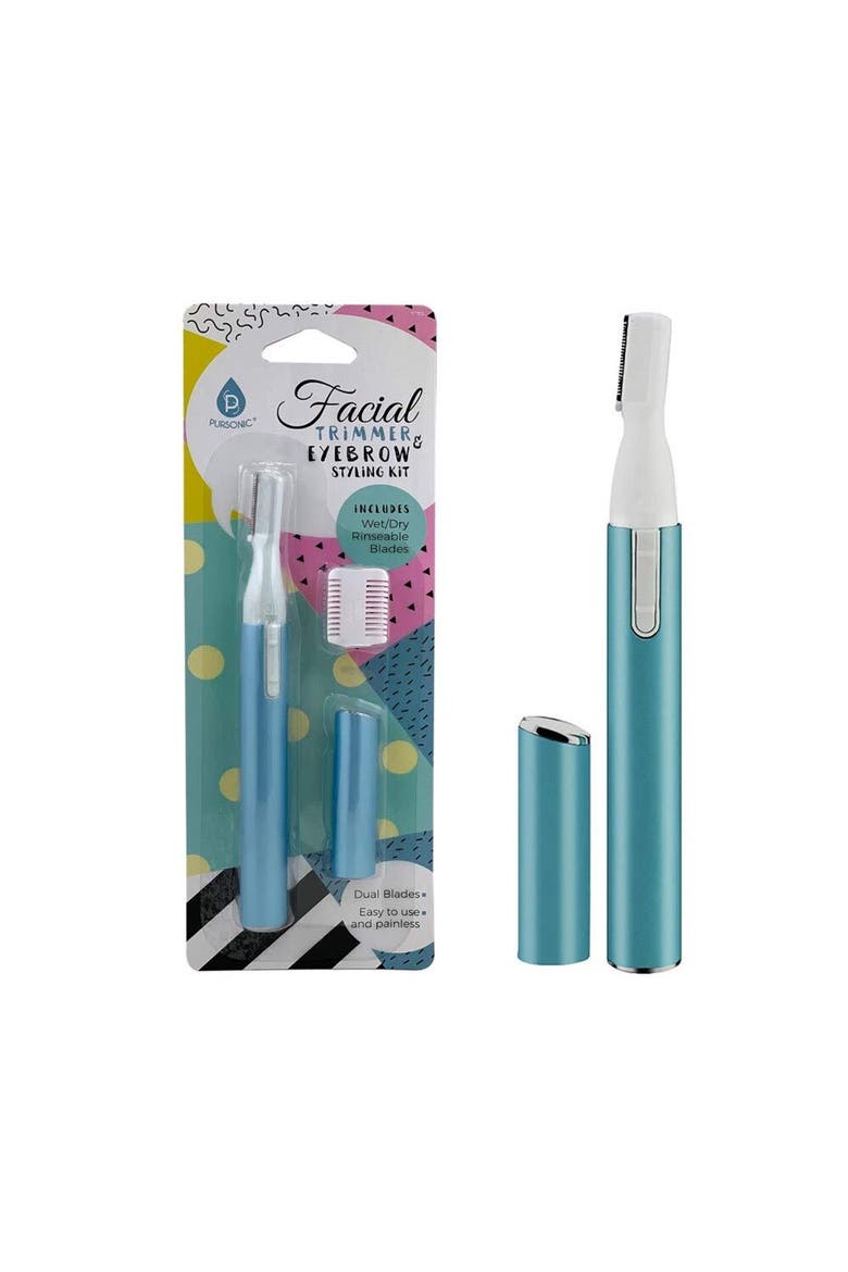 FBT36 Wet/Dry Facial Trimmer and Eyebrow Styling Kit, Main, color, Black