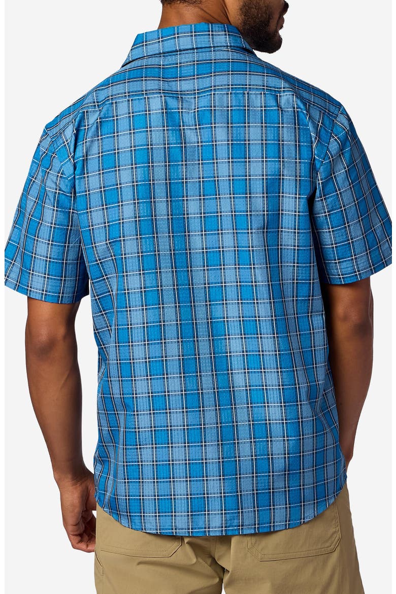 AirExchange SolarShield UPF Short Sleeve Button-Up Shirt, Alternate, color, NAUTICAL BLUE RANGER PLAID