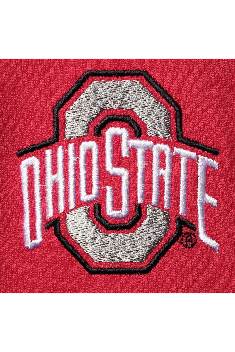 Men's Scarlet Ohio State Buckeyes Big & Tall Textured Raglan Quarter-Zip Jacket, Alternate, color, Scarlet