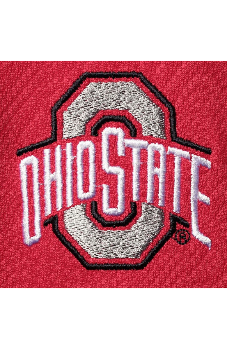 PROFILE Men's Scarlet Ohio State Buckeyes Big & Tall Textured Raglan Quarter-Zip Jacket, Alternate, color, 