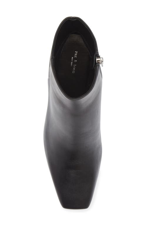 Rag & Bone Aja Leather Ankle Zip Booties In Black