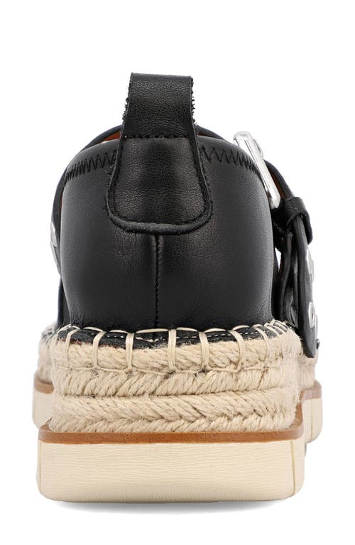 Shop Mia Limited Edition Valri Espadrille Mary Jane Flat In Black