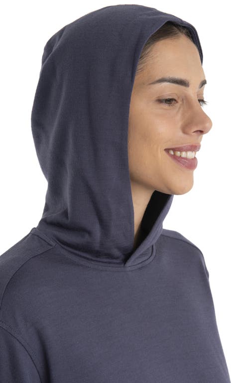 Icebreaker Crush Rib Trim Hoodie In Graphite
