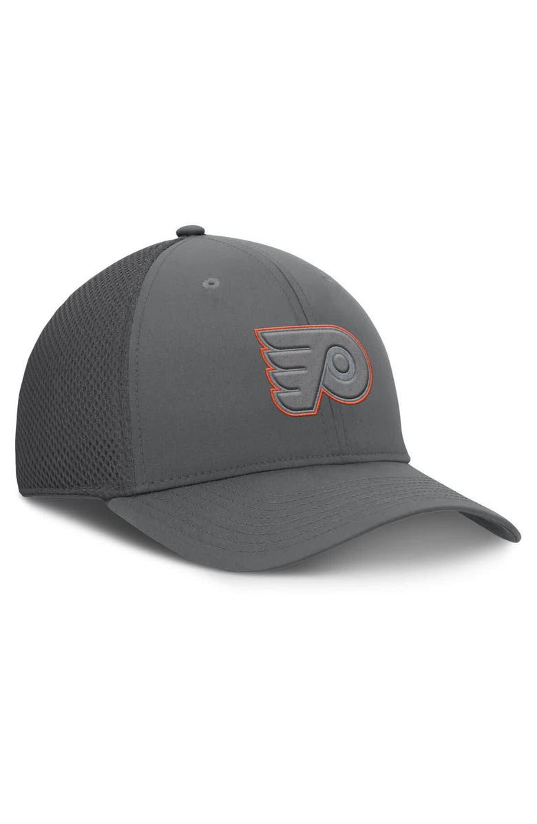 FANATICS Men's Fanatics  Gray Philadelphia Flyers Flex Fitted Hat, Alternate, color, 