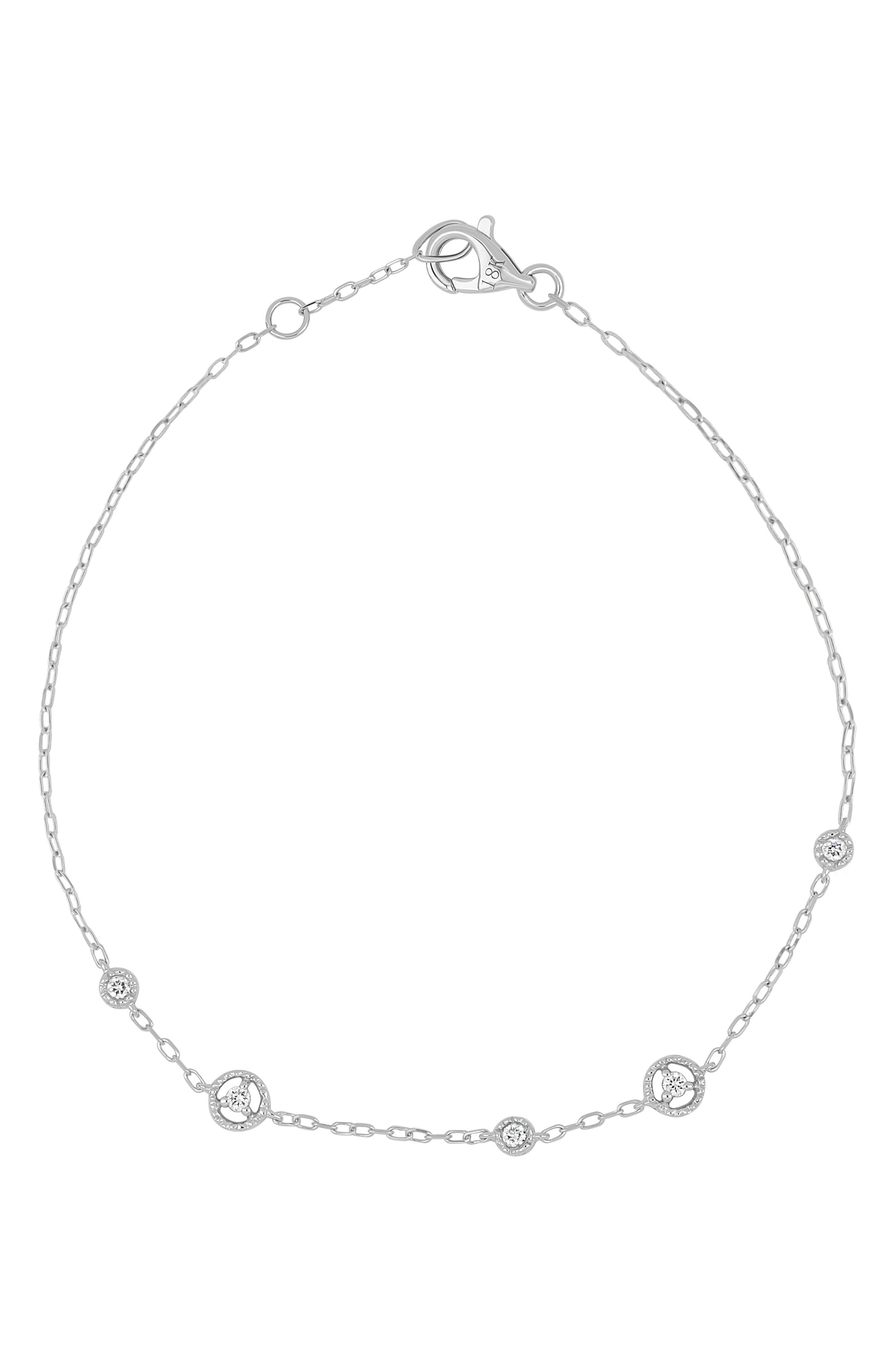 Monaco 18k Gold Diamond Line Bracelet