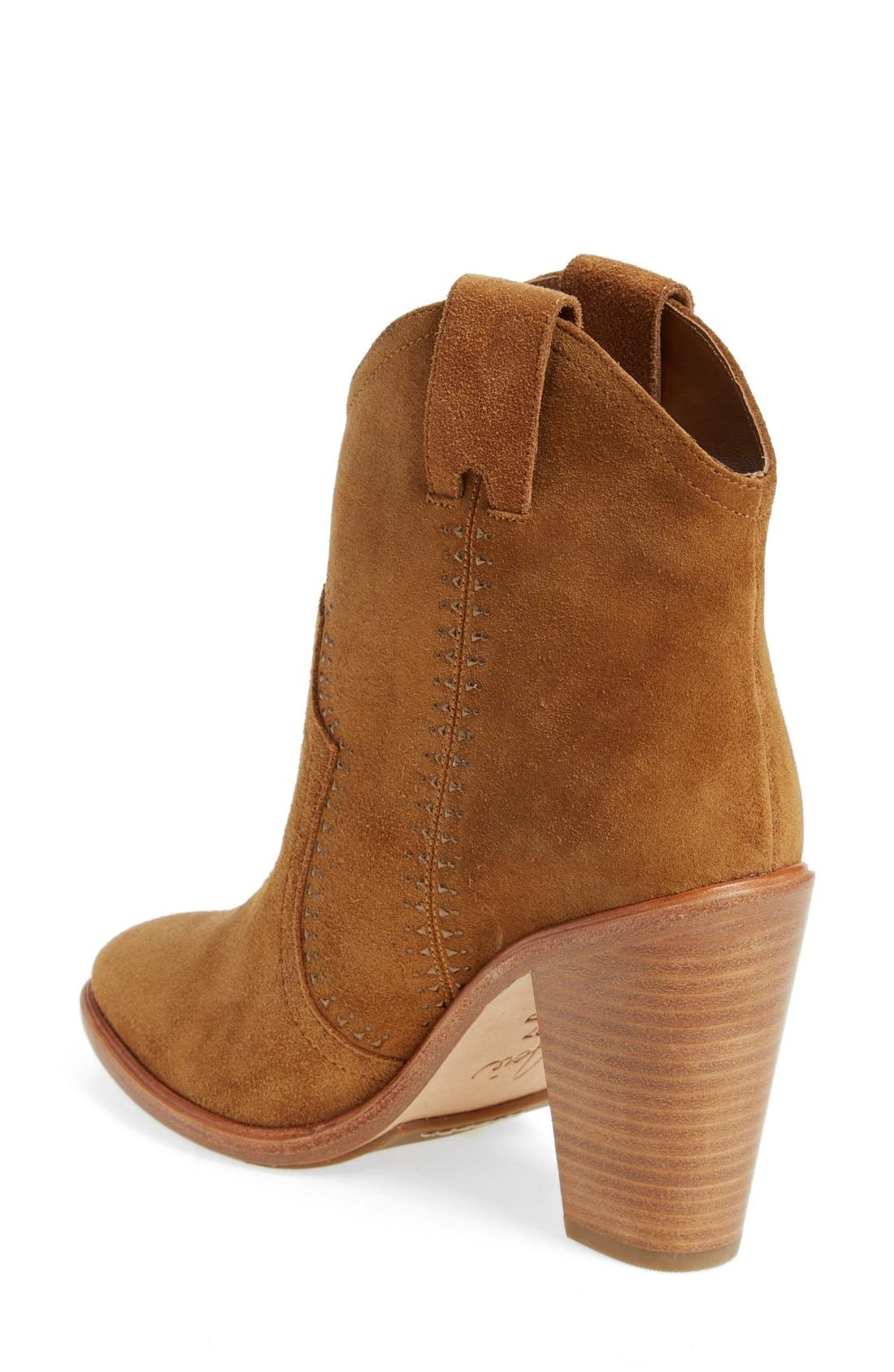 'Monte' Suede Bootie (Nordstrom Exclusive), Alternate, color, WHISKEY SUEDE WITH STUDS