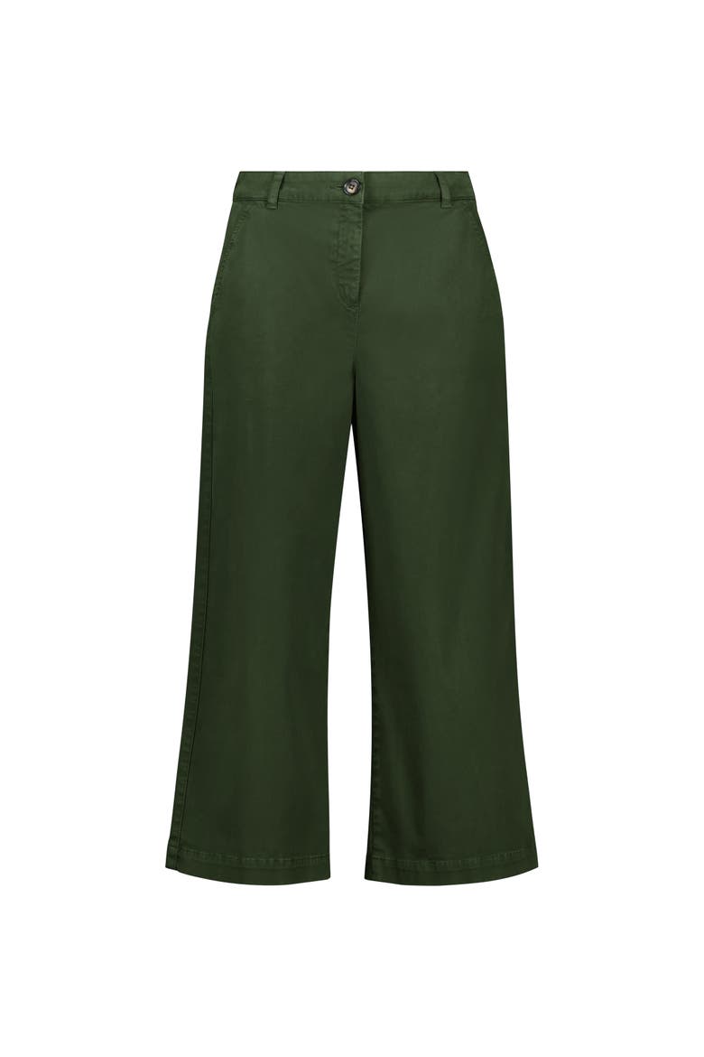 Brielle Organic Cotton Wide Leg Trousers, Alternate, color, Deep Khaki