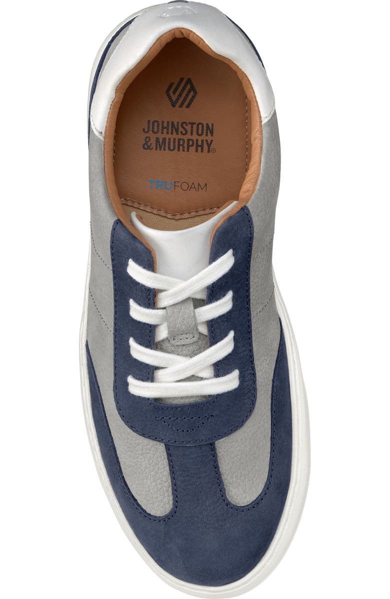 Johnston & Murphy Kids' T-Toe Anders Sneaker, Alternate, color, Navy/ Gray Full Grain