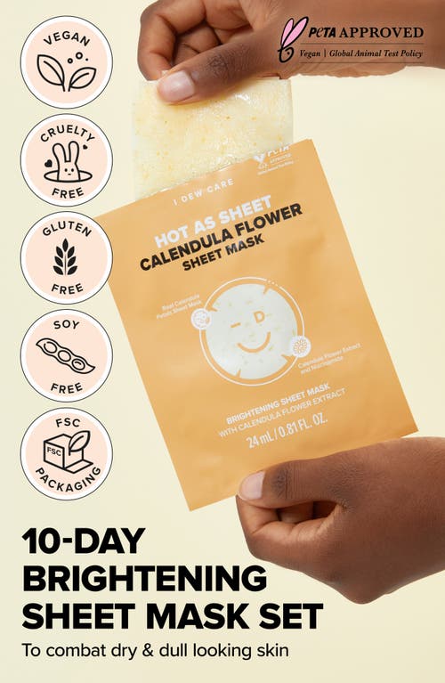 I Dew Care How As Calendula Flower 10-piece Sheet Mask Set In Transparent