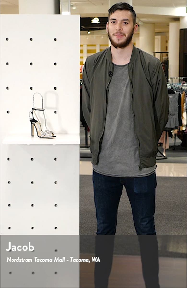 Thyra Crystal Knot Ankle Strap Sandal, sales video thumbnail