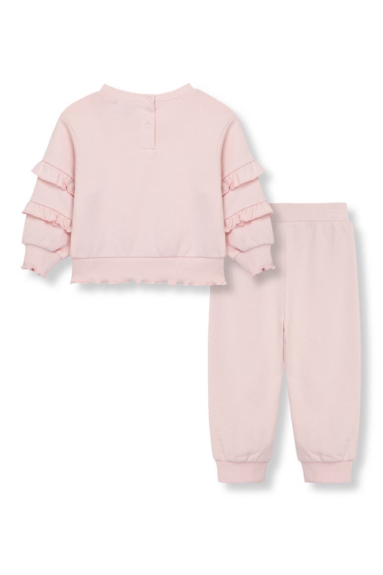 Ruffle Sweatshirt & Joggers Set, Alternate, color, LIGHT PINK