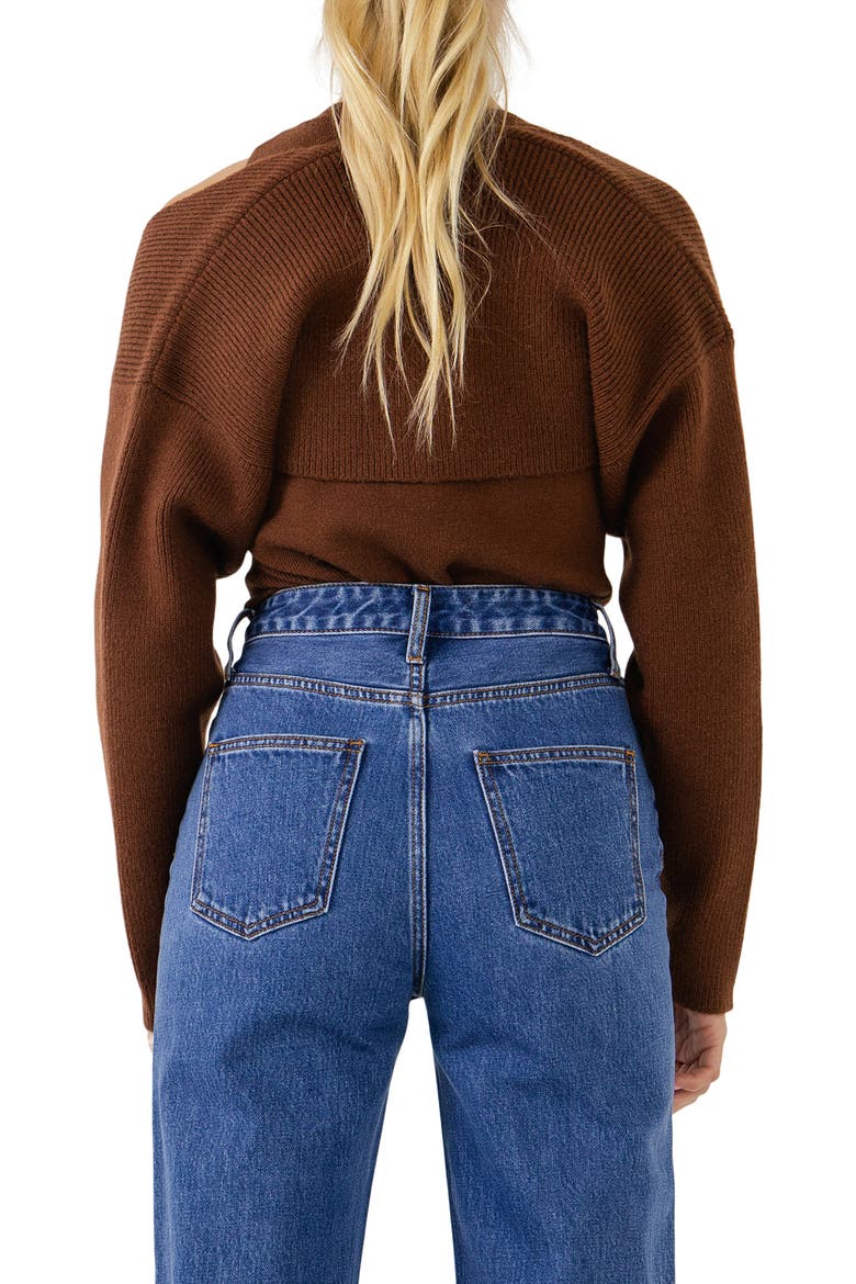 Tank & Shrug Set, Alternate, color, BROWN