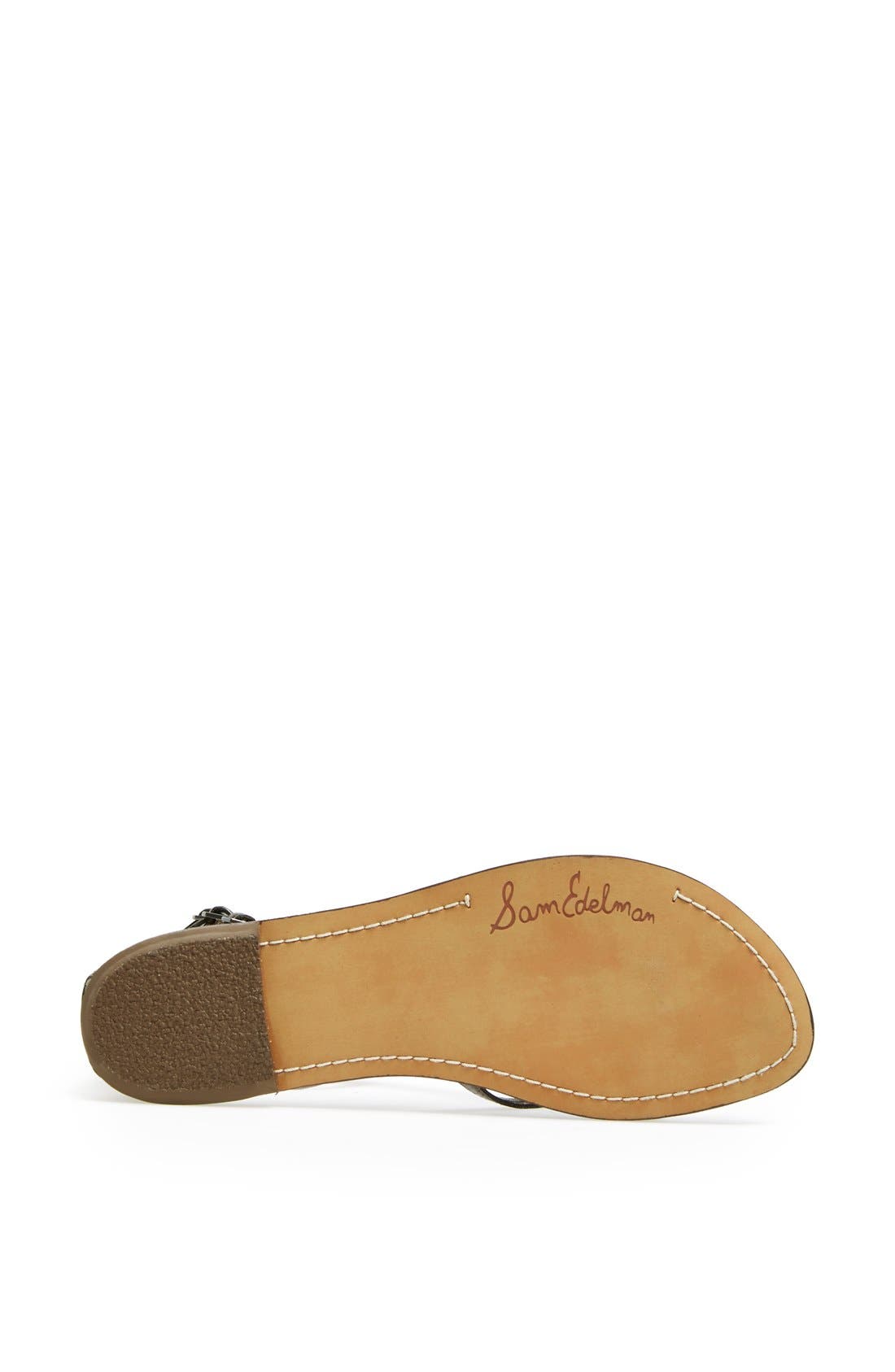 'Ginger' Gladiator Flat, Alternate, color, PEWTER LEATHER