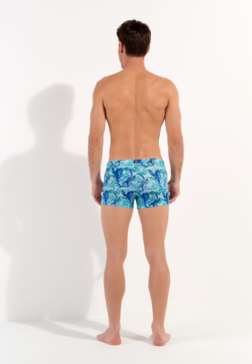 Hom Tartane Swim Shorts In Blue Print