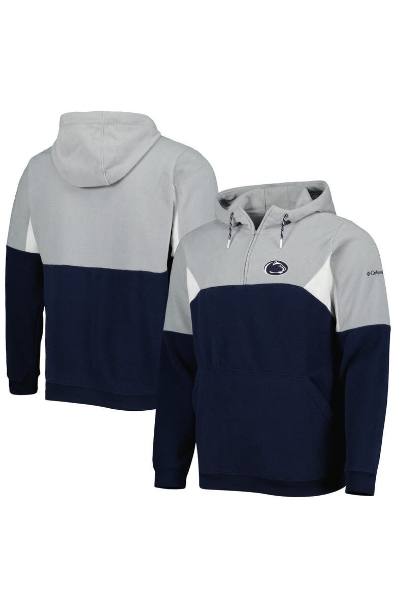Columbia Men's Columbia Navy Penn State Nittany Lions Lodge Quarter-Zip Hoodie, Main, color, 