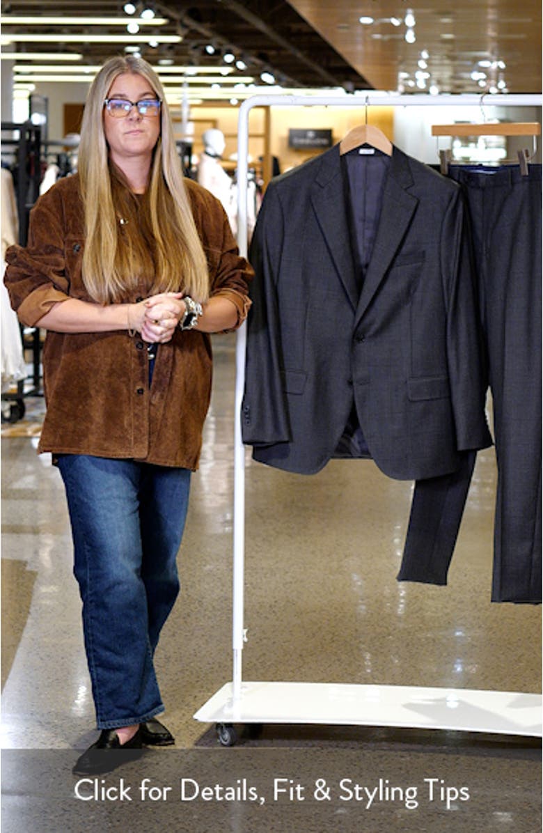 Hartford Classic Fit Navy Plaid Wool Suit, sales video thumbnail