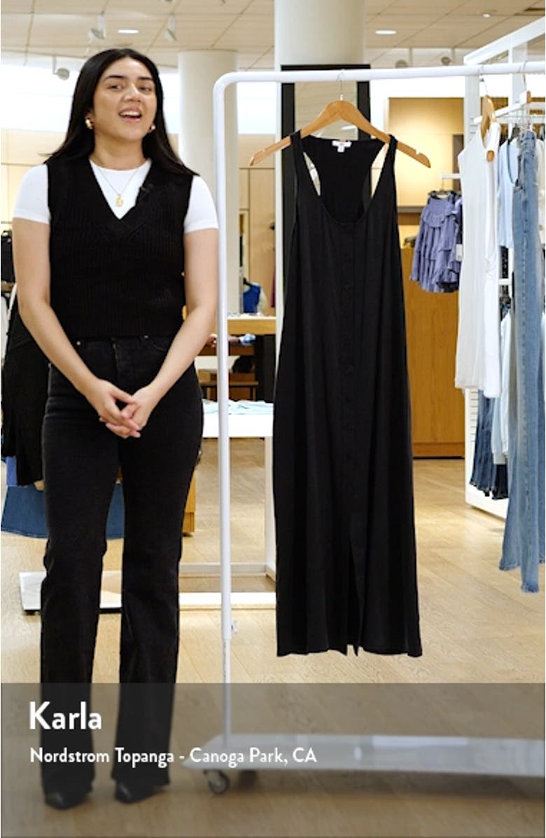 Washable Silk Racerback Tank Nightgown, sales video thumbnail