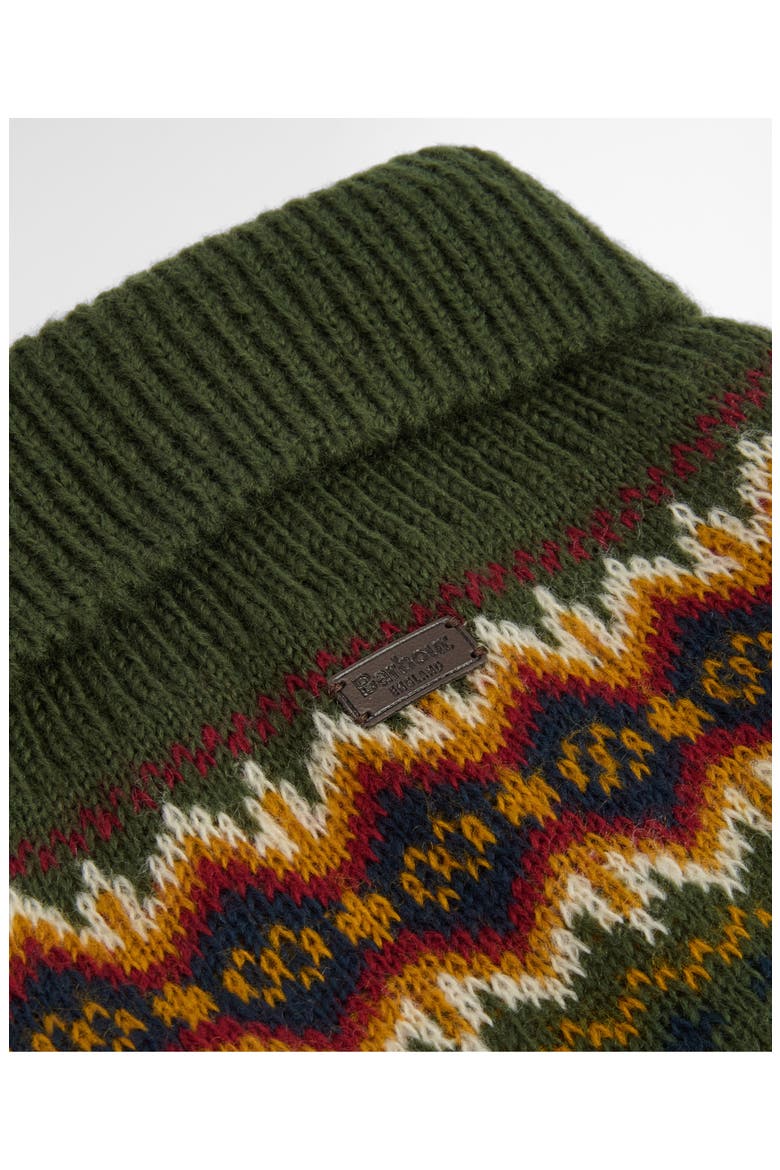 Fair Isle Dog Sweater & Matching Owners Hat Set, Alternate, color, OLIVE