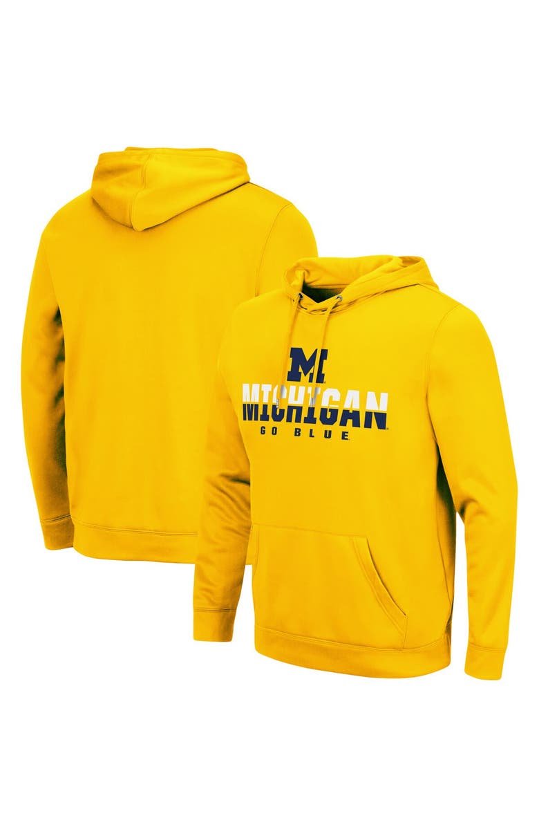 COLOSSEUM Men's Colosseum Maize Michigan Wolverines Lantern Pullover Hoodie, Alternate, color, Maize