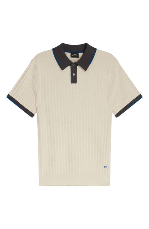 Tipped Organic Cotton Polo Sweater