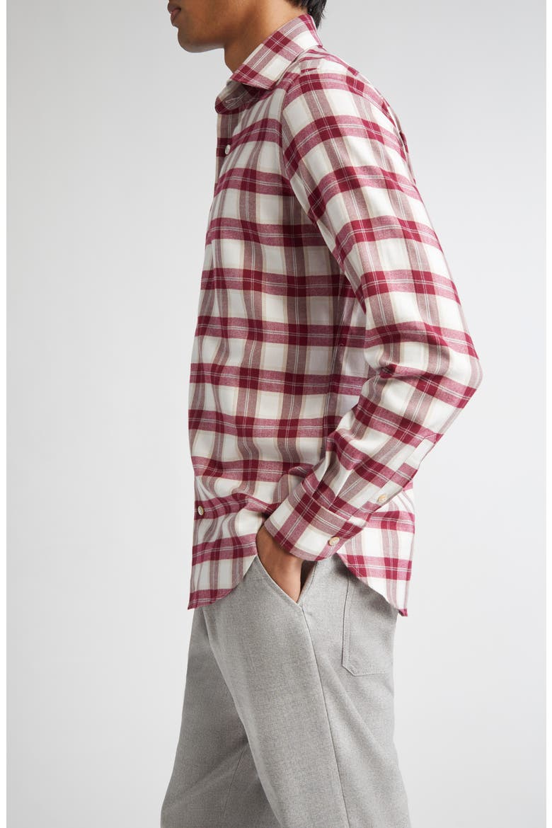 Dandy Plaid Button-Up Shirt, Alternate, color, 84 RASPBERRY