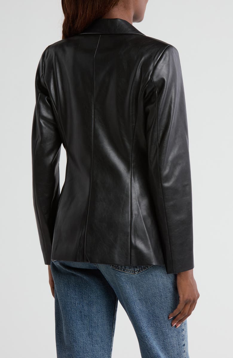 rag & bone Drea Faux Leather Blazer, Alternate, color, 