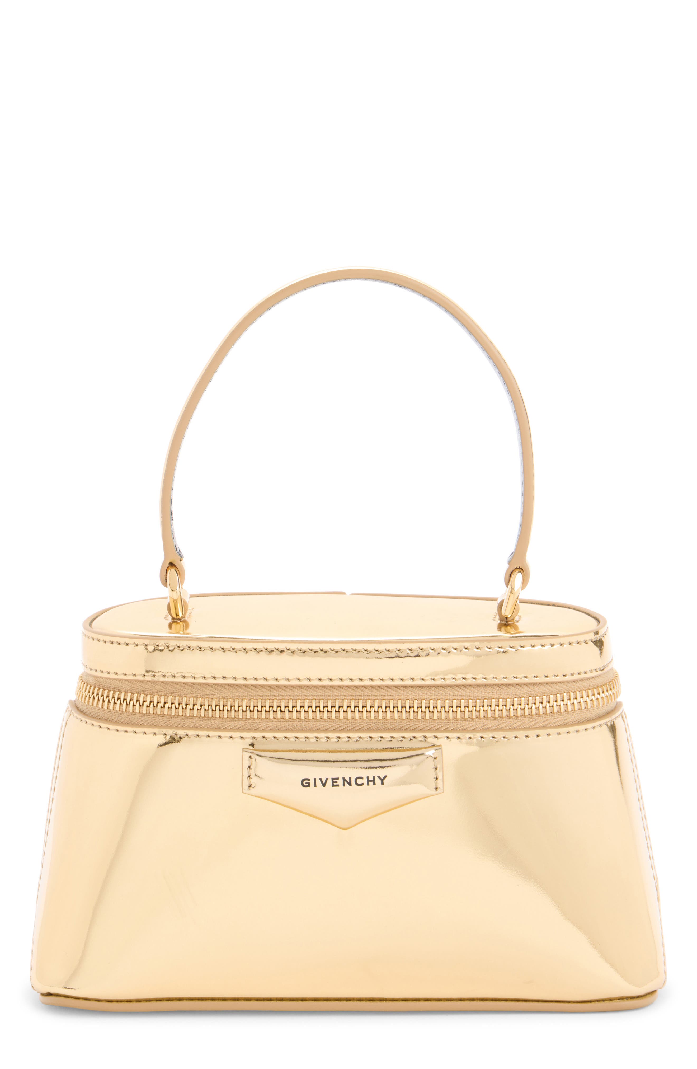 Antigona Metallic Leather Vanity Bag, Main, color, GOLDEN