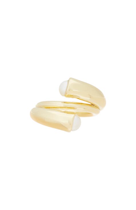 Imitation Pearl Wrap Ring