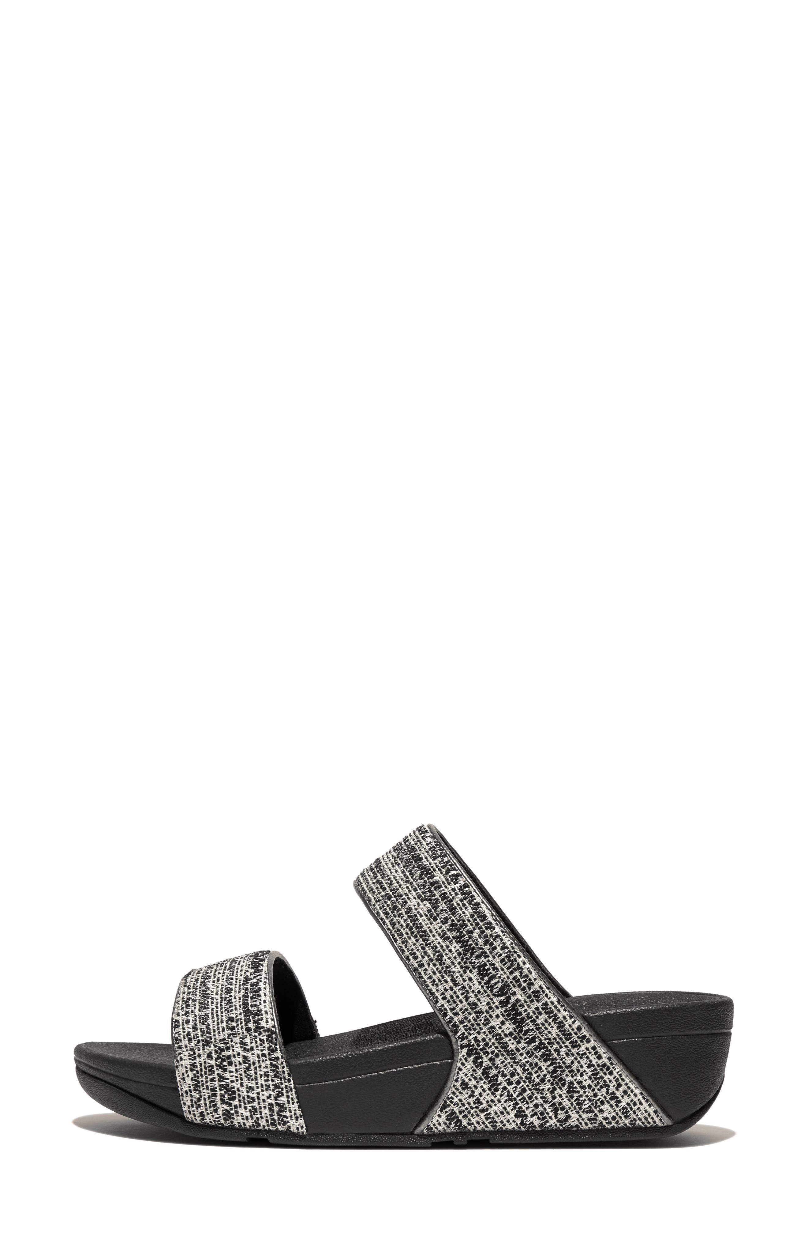 FitFlop Lulu Shimmerweave Platform Slide Sandal, Alternate, color, 