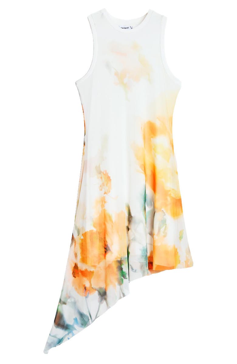 Desigual Abstract Floral Asymmetric Hem Dress, Alternate, color, 