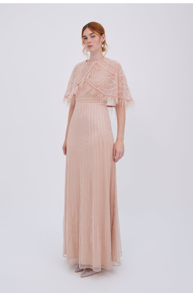 RAISHMA Adira Gown, Main, color, Beige