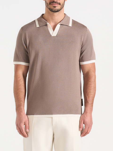 Lambert Contrast Detail Knit Polo