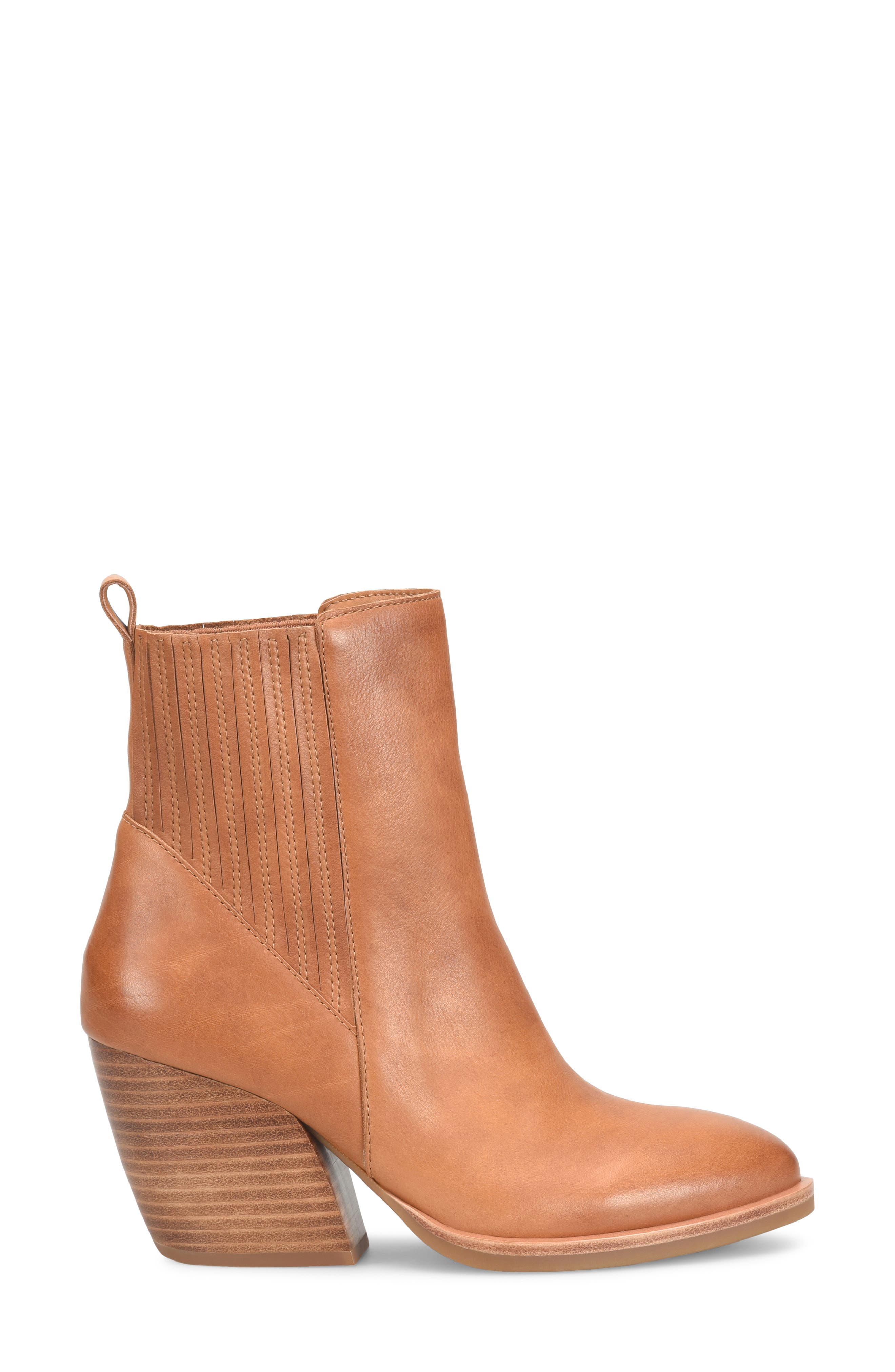 Shaila Leather Chelsea Boot, Alternate, color, DARK TAN LEATHER