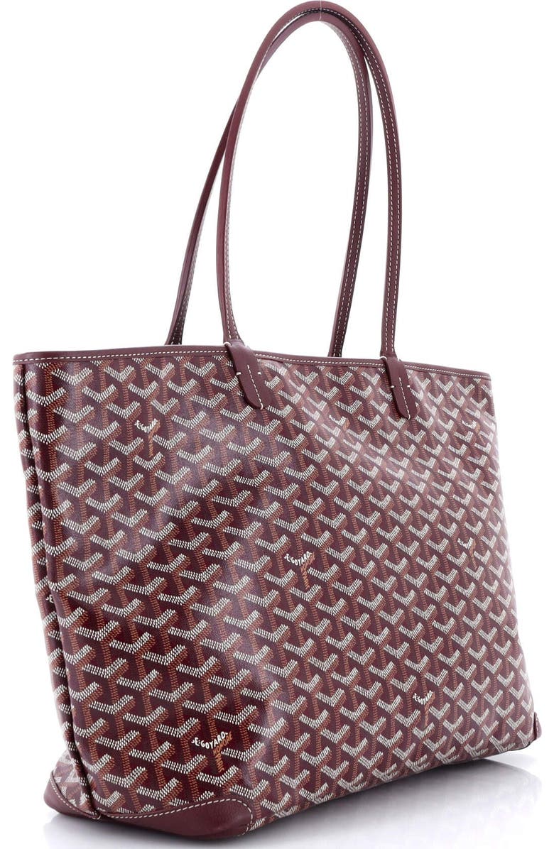 Pre-Owned Goyard Artois Tote Coated Canvas MM, Alternate, color, Burgundy
