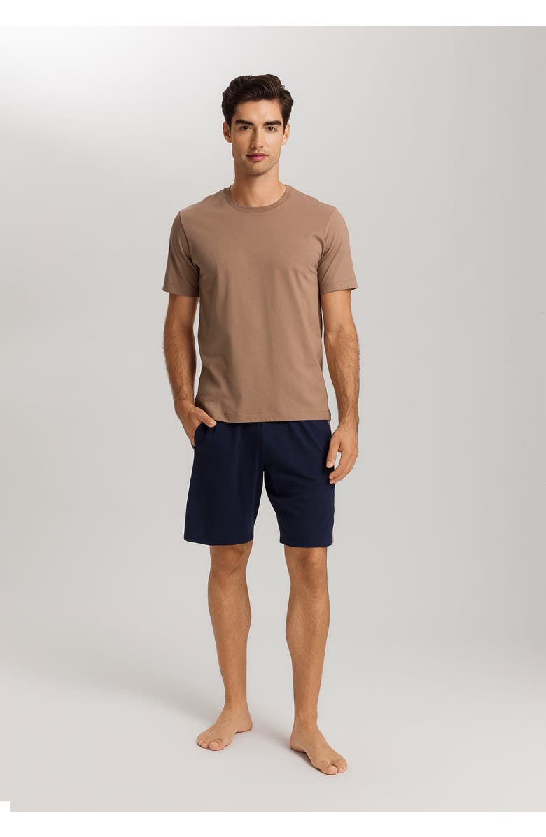 Hanro Living Shirts Cotton Crew Neck T-Shirt, Alternate, color, Portabella Beige