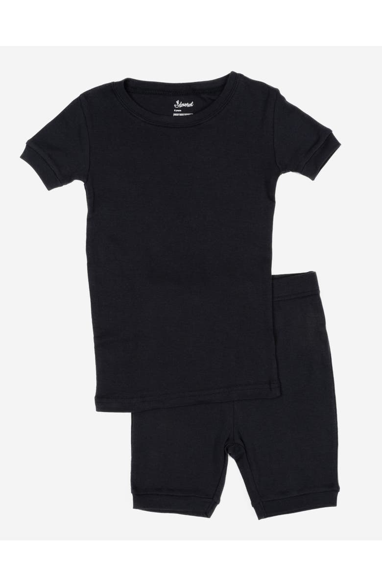 Leveret Kids Short Sleeve Cotton Solid Matching Family Pajamas, Main, color, Navy