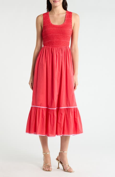 Jessy Smocked Midi Dress
