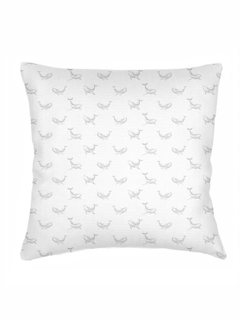 Whale Watch Linen Euro Pillow with Down Alternative Insert